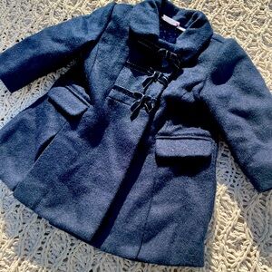 Girls navy wool peacoat
